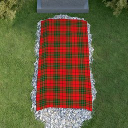 ScotsTee Shop Scottish MacAuley Modern Clan Tartan Grave Blanket For Cemetery Waterproof Custom Memorial