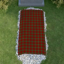 ScotsTee Shop Scottish Langlands Clan Tartan Grave Blanket For Cemetery Waterproof Custom Memorial