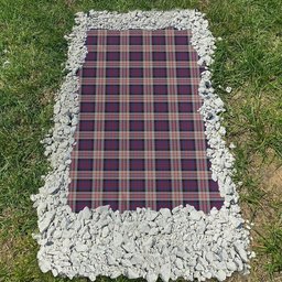 ScotsTee Shop Scottish MacDonald Pattern of Plaids Clan Tartan Grave Blanket For Cemetery Waterproof Custom Memorial