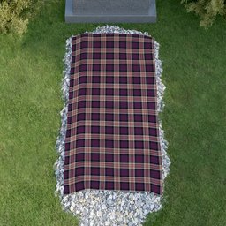 ScotsTee Shop Scottish MacDonald Pattern of Plaids Clan Tartan Grave Blanket For Cemetery Waterproof Custom Memorial