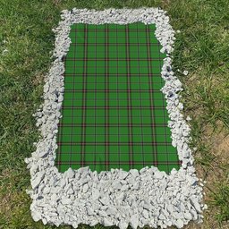 ScotsTee Shop Scottish Leach Hunting Clan Tartan Grave Blanket For Cemetery Waterproof Custom Memorial