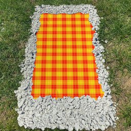 ScotsTee Shop Scottish MacMillan Clan Tartan Grave Blanket For Cemetery Waterproof Custom Memorial