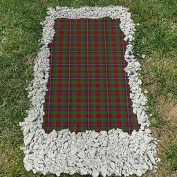 ScotsTee Shop Scottish Leach 1995 Clan Tartan Grave Blanket For Cemetery Waterproof Custom Memorial