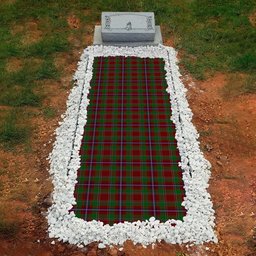 ScotsTee Shop Scottish Leach 1995 Clan Tartan Grave Blanket For Cemetery Waterproof Custom Memorial