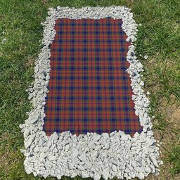 ScotsTee Shop Scottish MacCreary Clan Tartan Grave Blanket For Cemetery Waterproof Custom Memorial