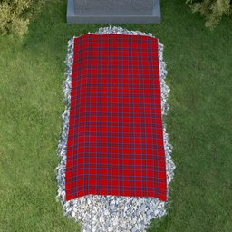 ScotsTee Shop Scottish Inverness District Clan Tartan Grave Blanket For Cemetery Waterproof Custom Memorial