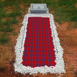 ScotsTee Shop Scottish Inverness District Clan Tartan Grave Blanket For Cemetery Waterproof Custom Memorial