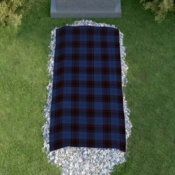ScotsTee Shop Scottish Hume Clan Tartan Grave Blanket For Cemetery Waterproof Custom Memorial