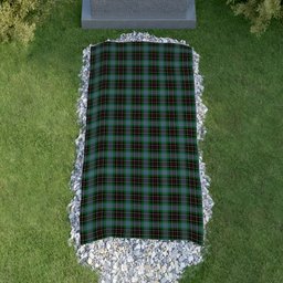 ScotsTee Shop Scottish Hyslop Hunting Clan Tartan Grave Blanket For Cemetery Waterproof Custom Memorial