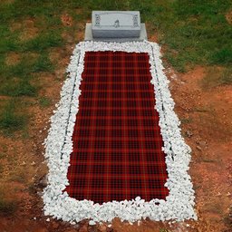 ScotsTee Shop Scottish MacDonald of Ardnamurchan Clan Tartan Grave Blanket For Cemetery Waterproof Custom Memorial