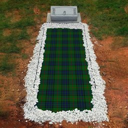 ScotsTee Shop Scottish Lauder Family Clan Tartan Grave Blanket For Cemetery Waterproof Custom Memorial