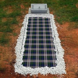 ScotsTee Shop Scottish Lauder Dress Clan Tartan Grave Blanket For Cemetery Waterproof Custom Memorial