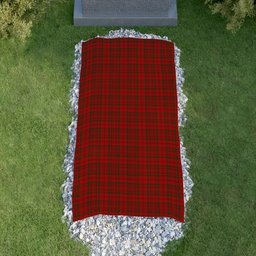 ScotsTee Shop Scottish MacDonell of Keppach Clan Tartan Grave Blanket For Cemetery Waterproof Custom Memorial