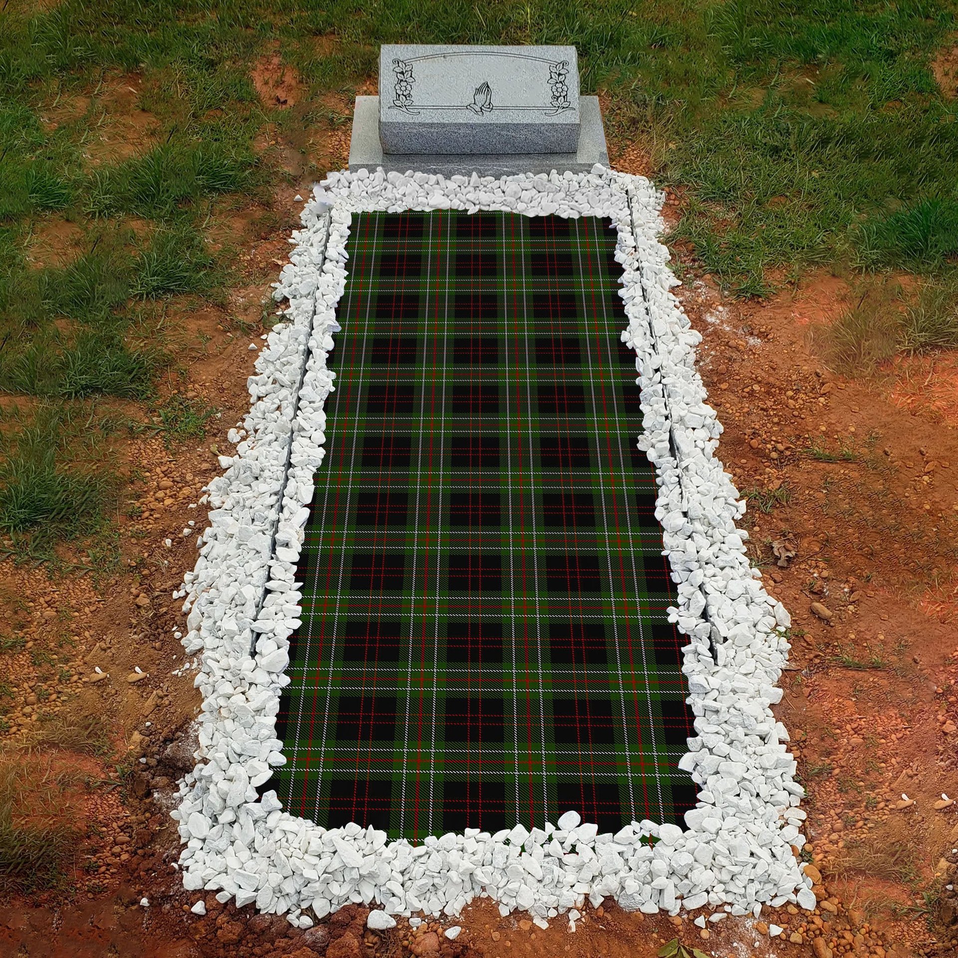 ScotsTee Shop Scottish MacDiarmid Clan Tartan Grave Blanket For Cemetery Waterproof Custom Memorial