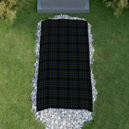 ScotsTee Shop Scottish Humphries Clan Tartan Grave Blanket For Cemetery Waterproof Custom Memorial