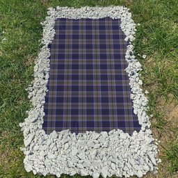 ScotsTee Shop Scottish Heston Clan Tartan Grave Blanket For Cemetery Waterproof Custom Memorial