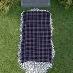 ScotsTee Shop Scottish Heston Clan Tartan Grave Blanket For Cemetery Waterproof Custom Memorial