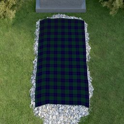 ScotsTee Shop Scottish Hutton Clan Tartan Grave Blanket For Cemetery Waterproof Custom Memorial