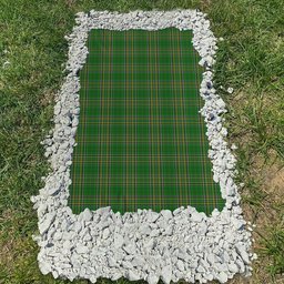 ScotsTee Shop Scottish Ireland National Clan Tartan Grave Blanket For Cemetery Waterproof Custom Memorial