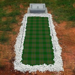 ScotsTee Shop Scottish Ireland National Clan Tartan Grave Blanket For Cemetery Waterproof Custom Memorial