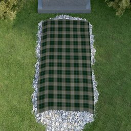 ScotsTee Shop Scottish Kelso Clan Tartan Grave Blanket For Cemetery Waterproof Custom Memorial
