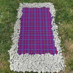 ScotsTee Shop Scottish Jackson Clan Tartan Grave Blanket For Cemetery Waterproof Custom Memorial