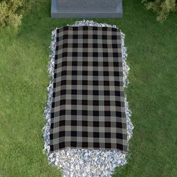 ScotsTee Shop Scottish Kinnieson Clan Tartan Grave Blanket For Cemetery Waterproof Custom Memorial