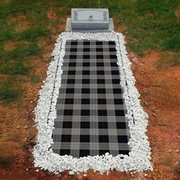 ScotsTee Shop Scottish Kinnieson Clan Tartan Grave Blanket For Cemetery Waterproof Custom Memorial