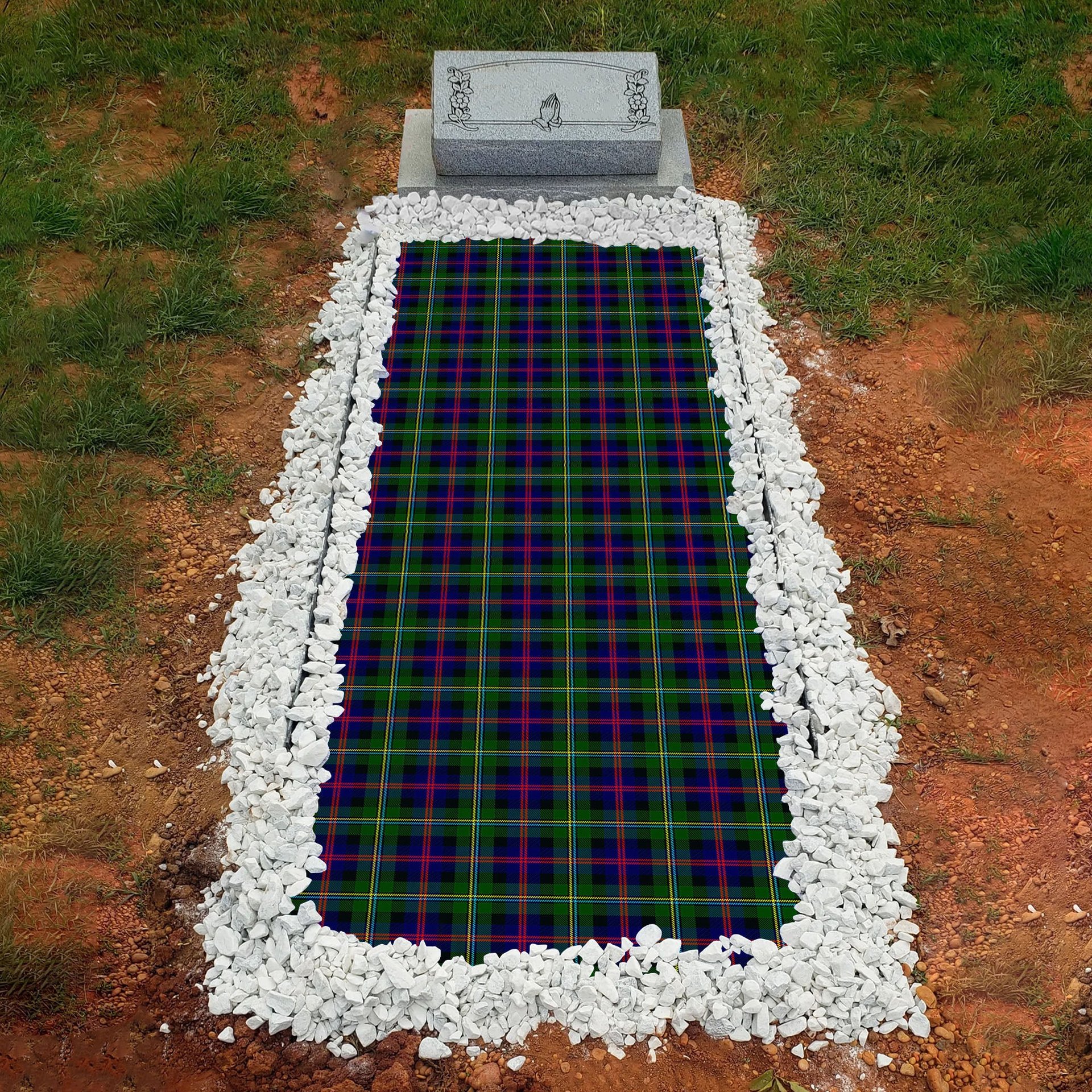 ScotsTee Shop Scottish MacCallum #2 Clan Tartan Grave Blanket For Cemetery Waterproof Custom Memorial