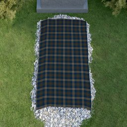 ScotsTee Shop Scottish Liberton Clan Tartan Grave Blanket For Cemetery Waterproof Custom Memorial