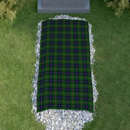 ScotsTee Shop Scottish Kirby Clan Tartan Grave Blanket For Cemetery Waterproof Custom Memorial