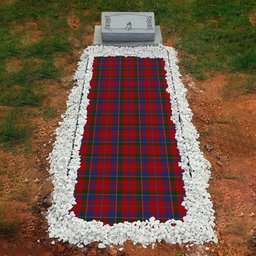 ScotsTee Shop Scottish MacDonald of Glenaladale Clan Tartan Grave Blanket For Cemetery Waterproof Custom Memorial