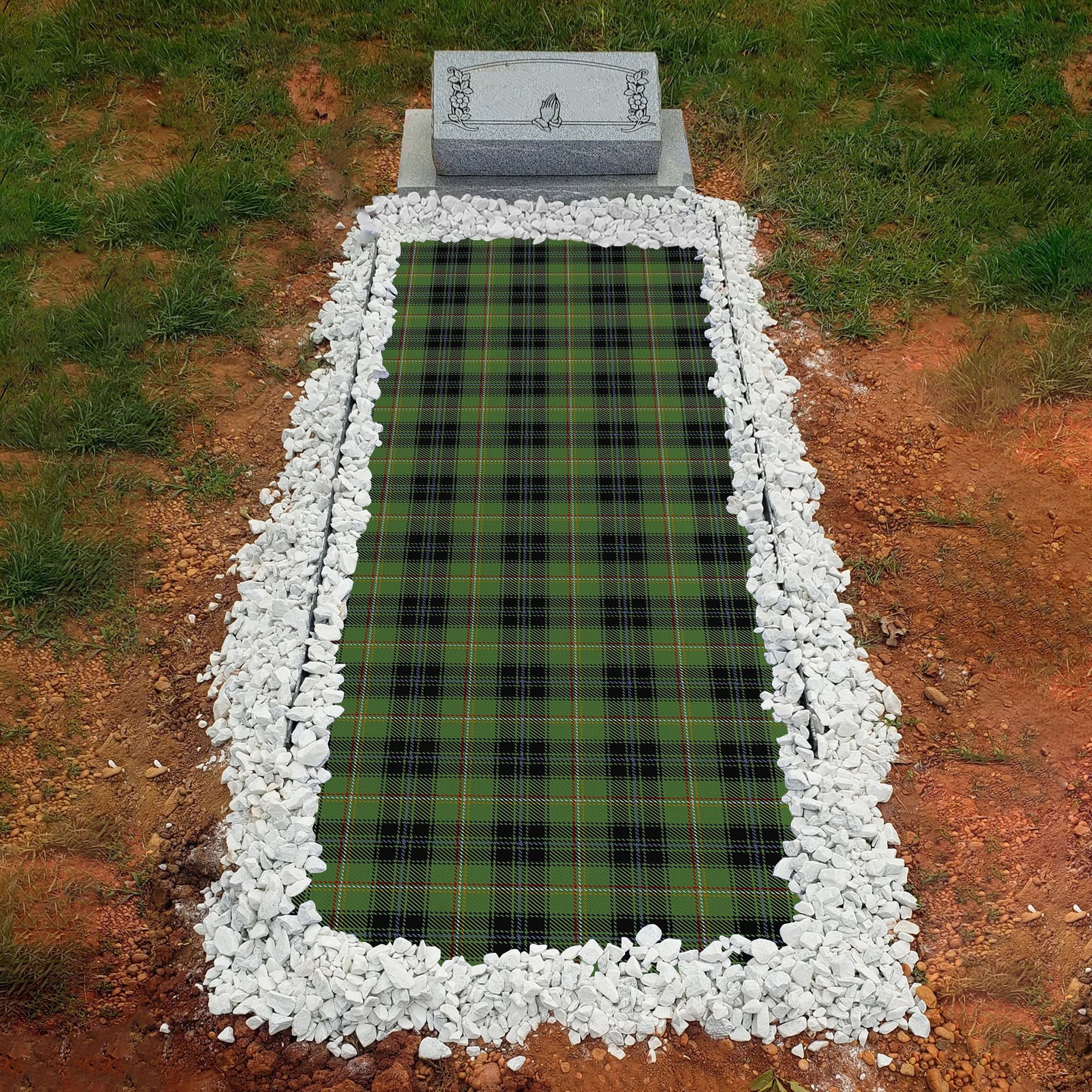 ScotsTee Shop Scottish Lorne Marquis of Clan Tartan Grave Blanket For Cemetery Waterproof Custom Memorial