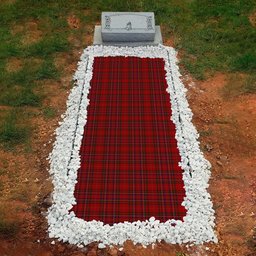 ScotsTee Shop Scottish MacCoul Clan Tartan Grave Blanket For Cemetery Waterproof Custom Memorial