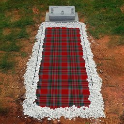 ScotsTee Shop Scottish MacBean Clan Tartan Grave Blanket For Cemetery Waterproof Custom Memorial