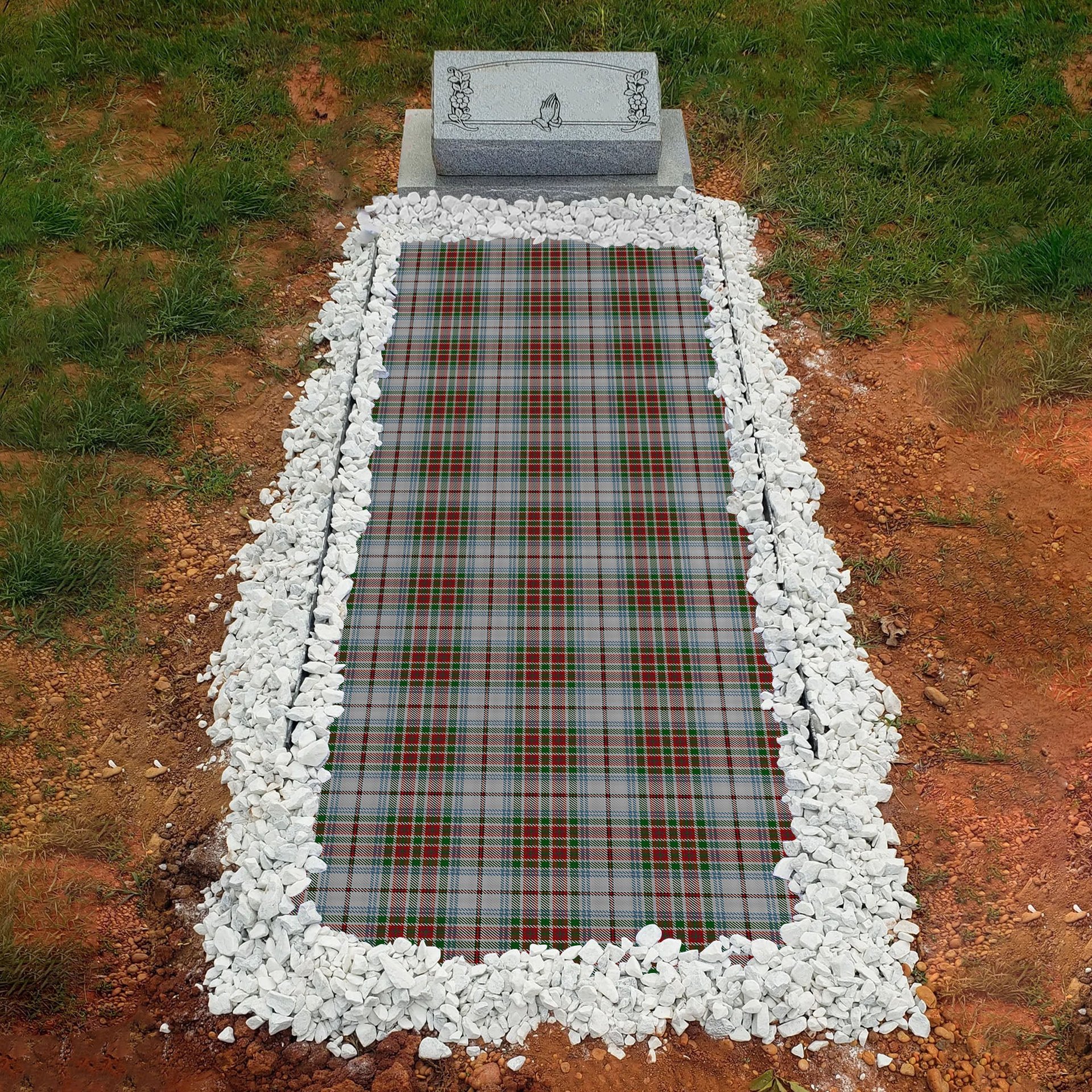 ScotsTee Shop Scottish MacBean Dress Clan Tartan Grave Blanket For Cemetery Waterproof Custom Memorial
