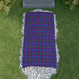 ScotsTee Shop Scottish Lang Modern Clan Clan Tartan Grave Blanket For Cemetery Waterproof Custom Memorial