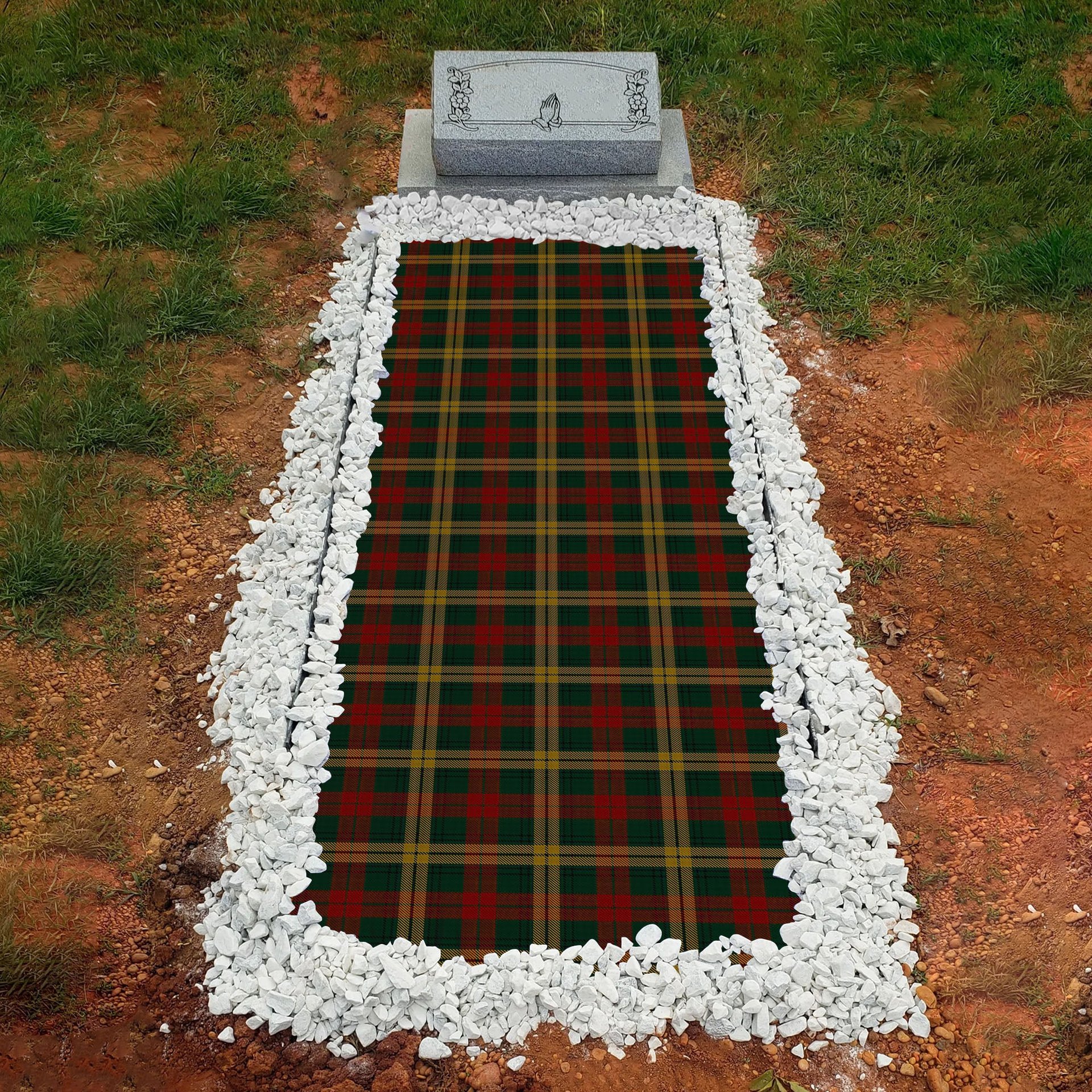 ScotsTee Shop Scottish MacKillen Clan Tartan Grave Blanket For Cemetery Waterproof Custom Memorial