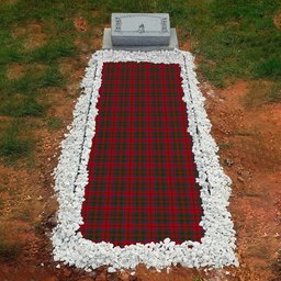 ScotsTee Shop Scottish MacElvain or MacIlvain Clan Tartan Grave Blanket For Cemetery Waterproof Custom Memorial