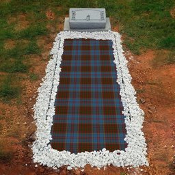 ScotsTee Shop Scottish MacGregor Hastie Clan Tartan Grave Blanket For Cemetery Waterproof Custom Memorial