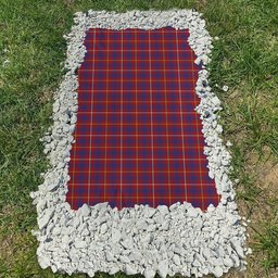 ScotsTee Shop Scottish MacKeever Clan Tartan Grave Blanket For Cemetery Waterproof Custom Memorial