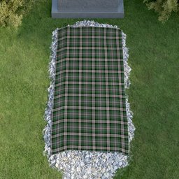 ScotsTee Shop Scottish MacKenzie MacGregor-Hastie Clan Tartan Grave Blanket For Cemetery Waterproof Custom Memorial