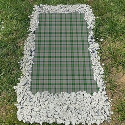 ScotsTee Shop Scottish MacGiboney Dress Clan Tartan Grave Blanket For Cemetery Waterproof Custom Memorial