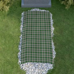 ScotsTee Shop Scottish MacGiboney Dress Clan Tartan Grave Blanket For Cemetery Waterproof Custom Memorial