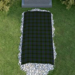 ScotsTee Shop Scottish MacInnes Clan Tartan Grave Blanket For Cemetery Waterproof Custom Memorial