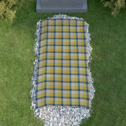 ScotsTee Shop Scottish MacGrath Clan Tartan Grave Blanket For Cemetery Waterproof Custom Memorial