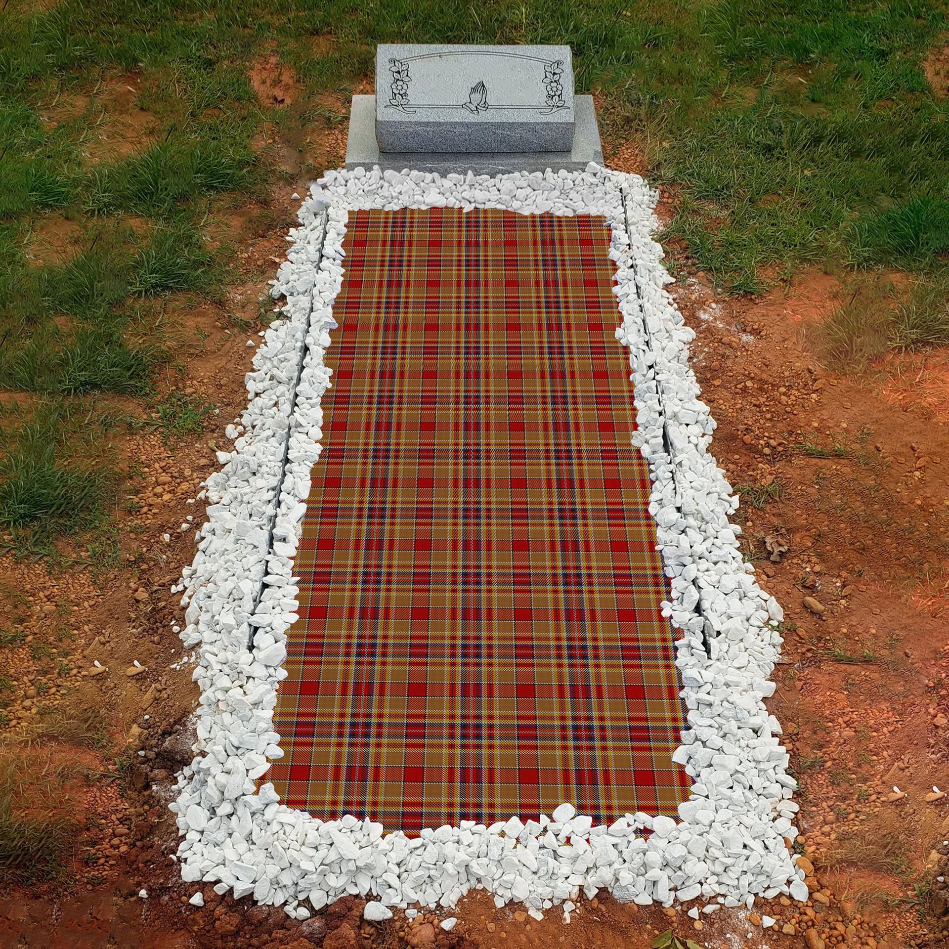ScotsTee Shop Scottish MacGlashan Clan Tartan Grave Blanket For Cemetery Waterproof Custom Memorial