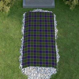 ScotsTee Shop Scottish MacGiboney or MacGibboney Clan Tartan Grave Blanket For Cemetery Waterproof Custom Memorial