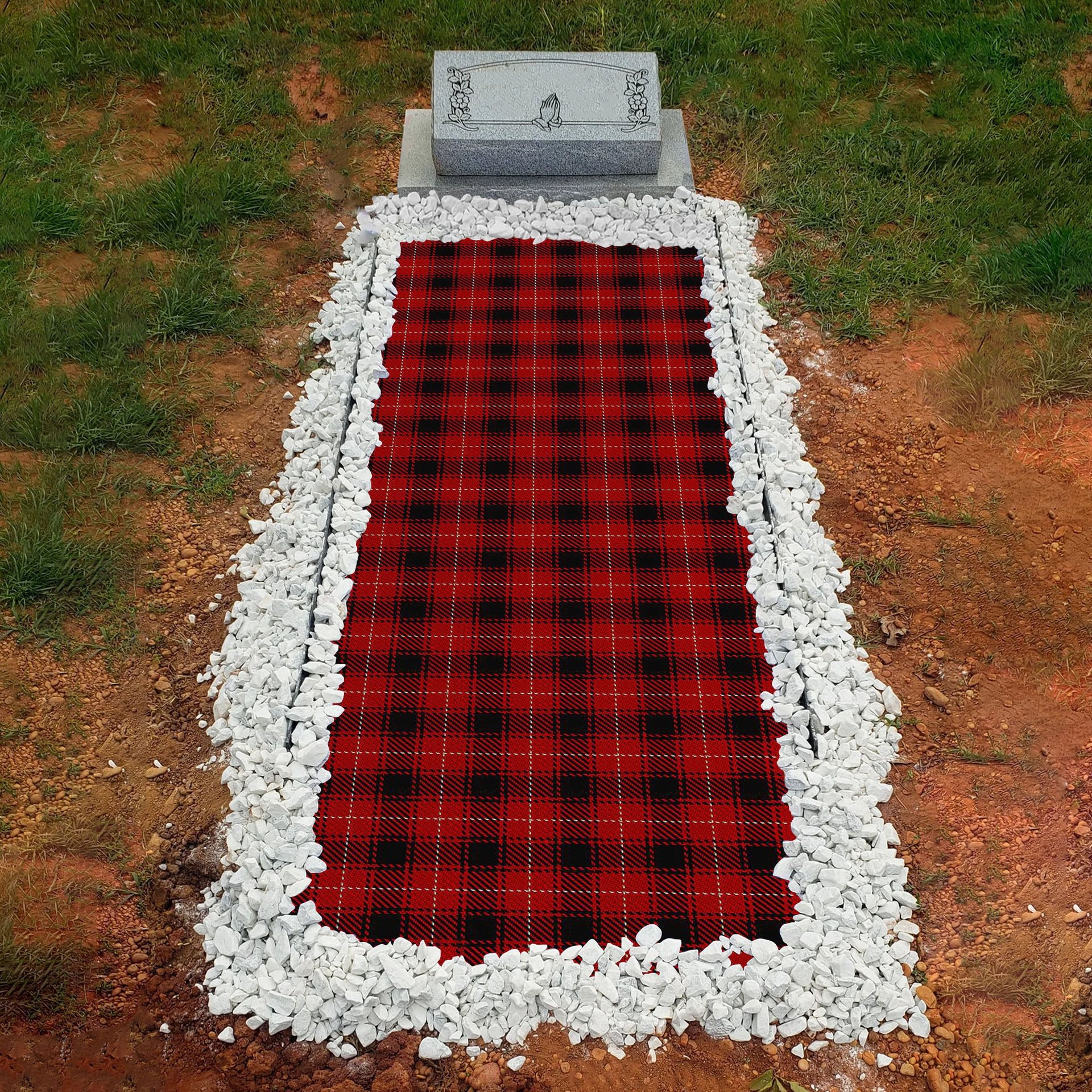ScotsTee Shop Scottish MacIver Clan Tartan Grave Blanket For Cemetery Waterproof Custom Memorial