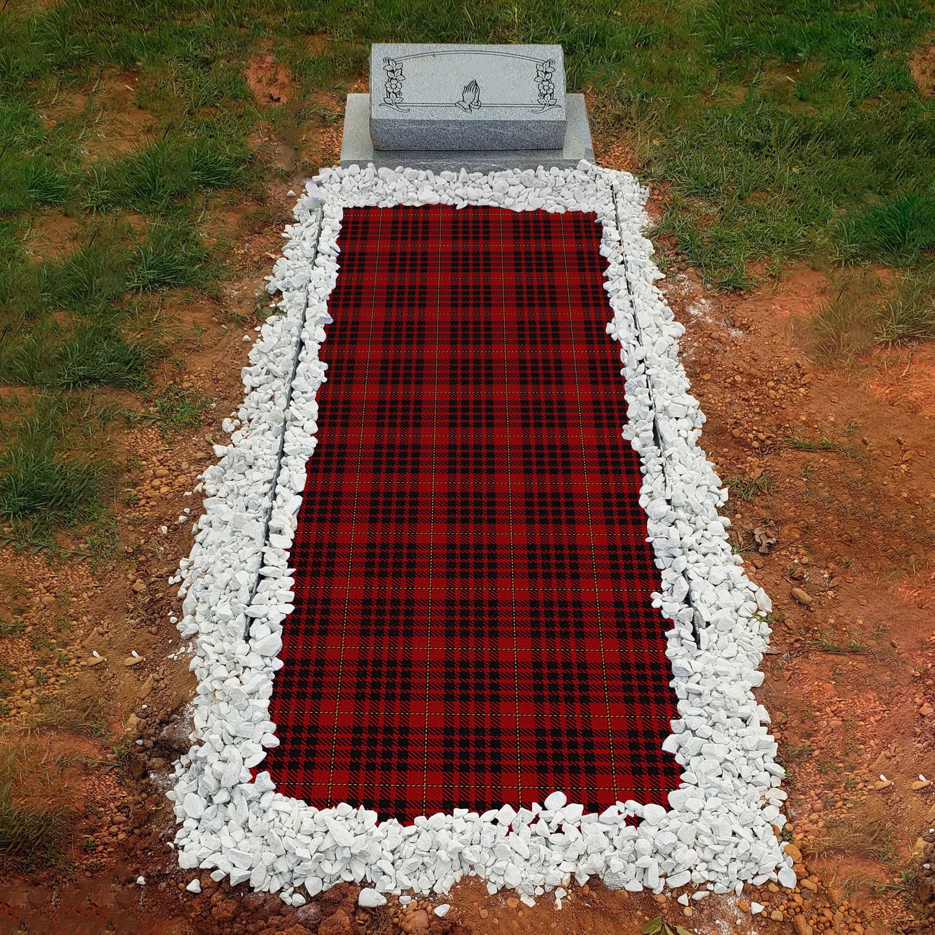 ScotsTee Shop Scottish MacKeane Clan Tartan Grave Blanket For Cemetery Waterproof Custom Memorial